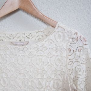 Banana Republic Ivory Lace Top